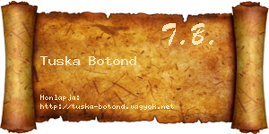 Tuska Botond névjegykártya
