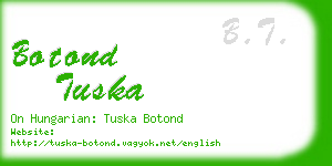 botond tuska business card
